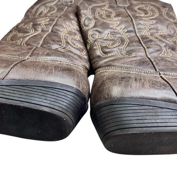 Cloudwalker by Avenue Abby Pointed Toe Side Zipperr Cowgirl Boots - Picture 6 of 15